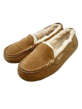 UGG~Ansley~WOMEN'S SUEDE LEATHER SHEARLING MOCCASIN SLIPPERS SHOES Size 8